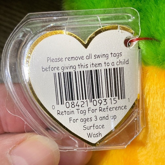 ty Vintage Beanie Buddy Smoochy the Frog with Swing and Tush Tags - Picture 6 of 7